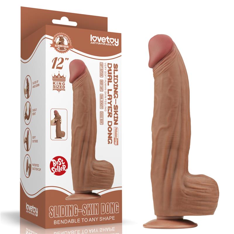 Dildo Dual Density Piel Deslizante Retractil 12 - Imagen 13