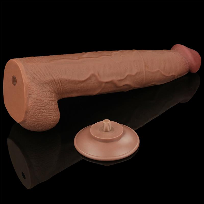 Dildo Dual Density Piel Deslizante Retractil 13.5 - Imagen 12