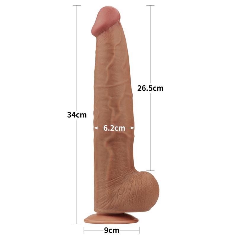 Dildo Dual Density Piel Deslizante Retractil 13.5 - Imagen 13