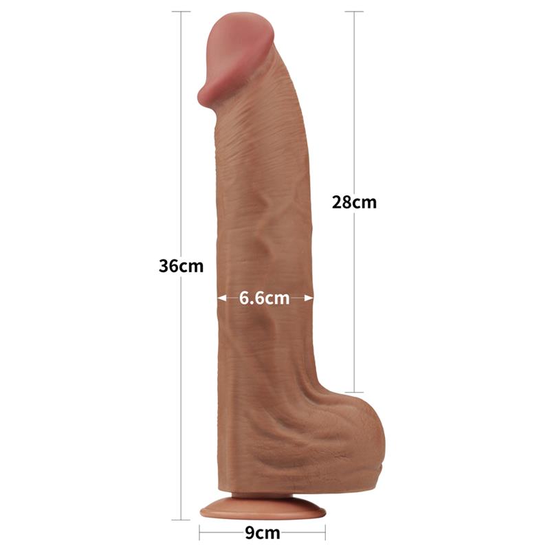 Dildo Dual Density Piel Deslizante Retractil 14 - Imagen 13