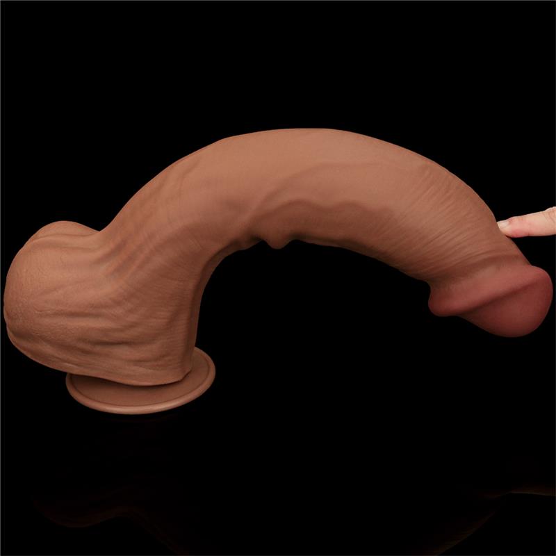 Dildo Dual Density Piel Deslizante Retractil 14 - Imagen 4