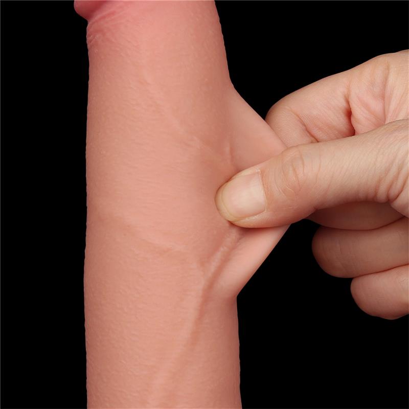 Dildo Dual Density Piel Deslizante Retractil 8.5 - Imagen 5