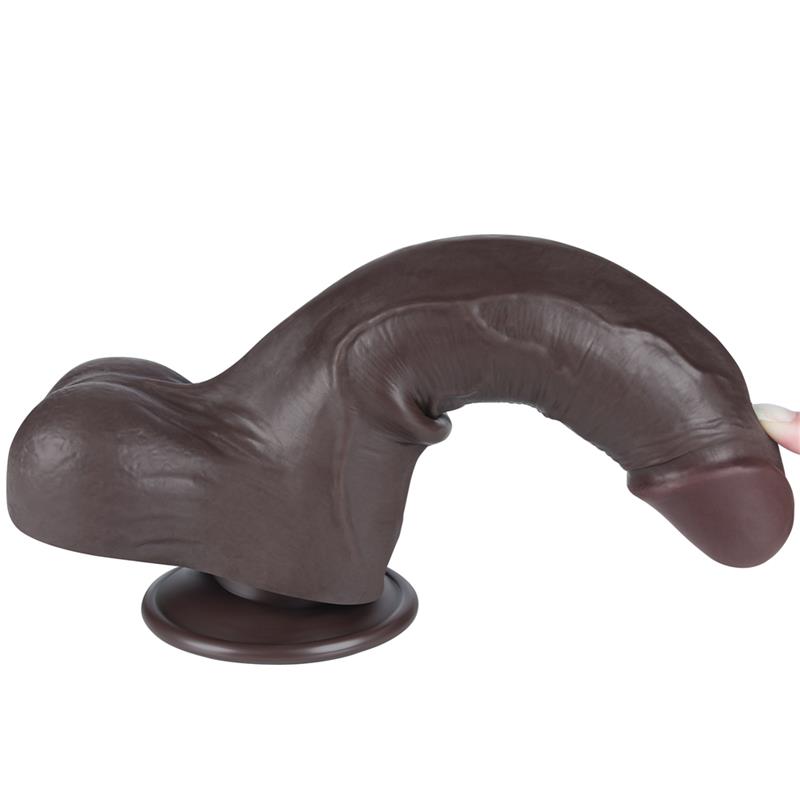 Dildo Dual Density Piel Deslizante Retractil 8.5 - Imagen 4