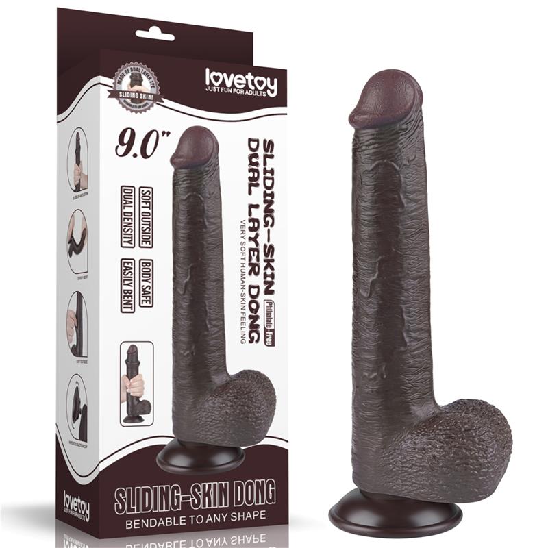 Dildo Dual Density Piel Deslizante Retractil 9 - Imagen 12