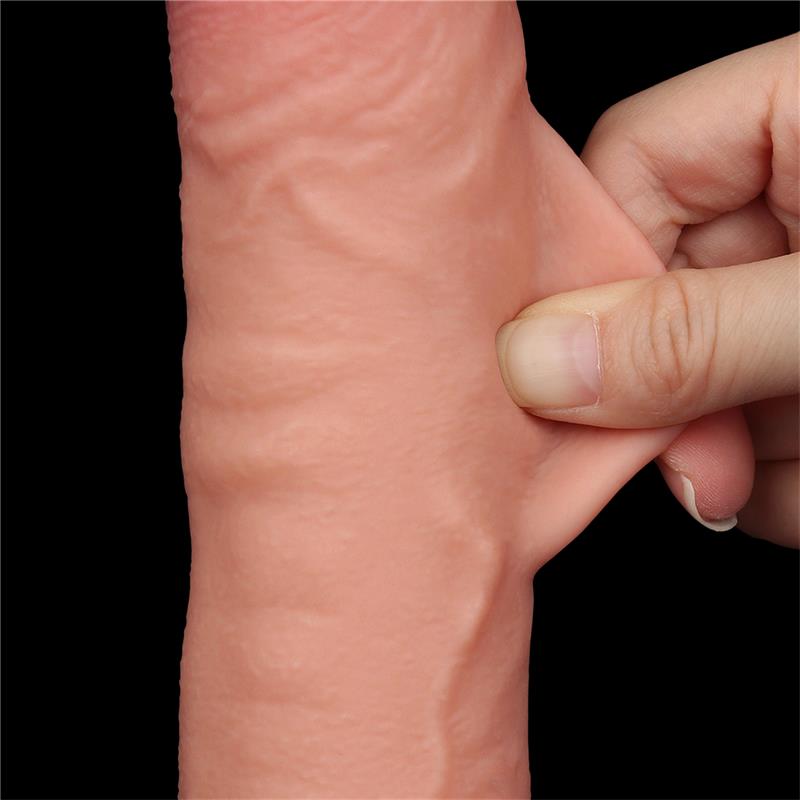 Dildo Dual Density Piel Deslizante Retractil 9.5 - Imagen 5