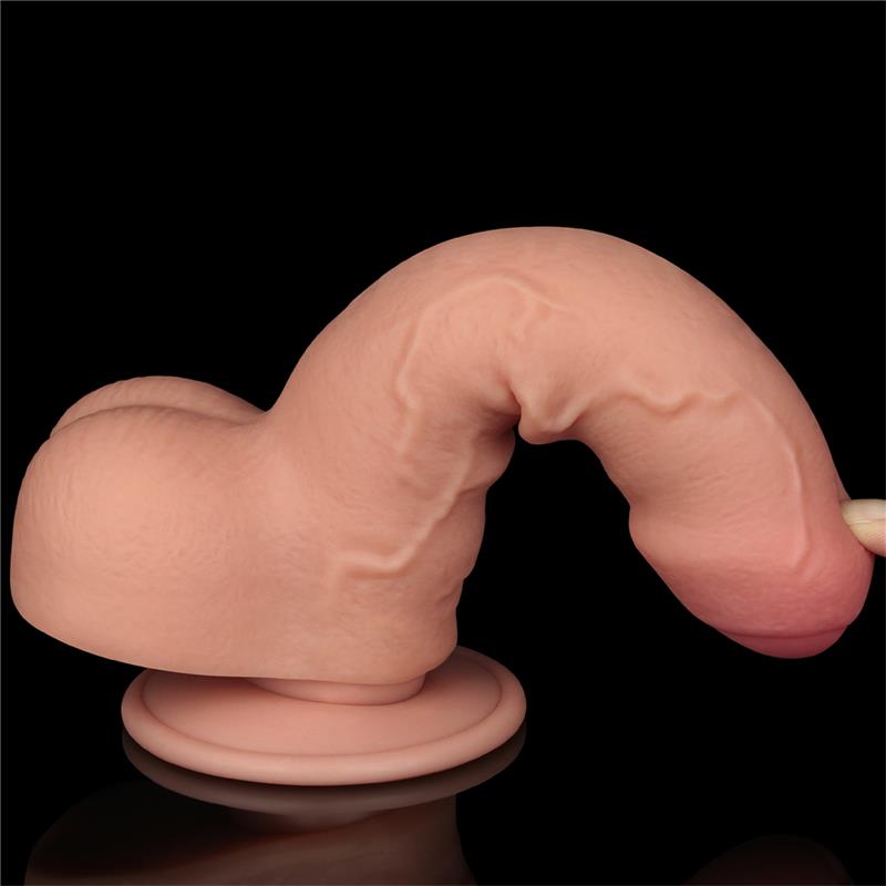 Dildo Dual Layer Piel Deslizante Retractil 7 - Imagen 5