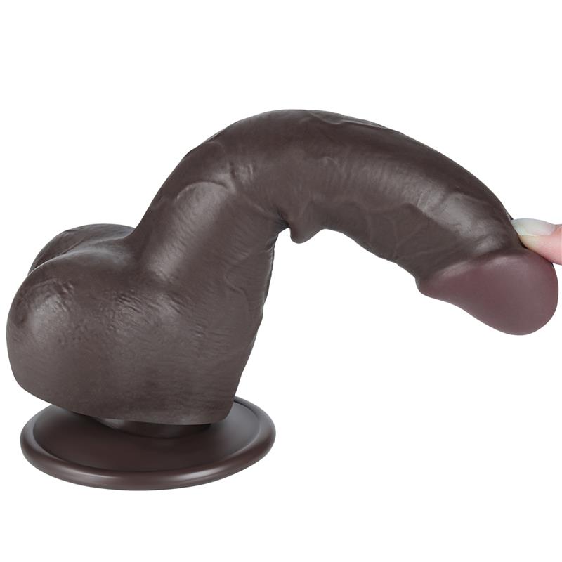 Dildo Dual Layer Piel Deslizante Retractil 7.5 - Imagen 4