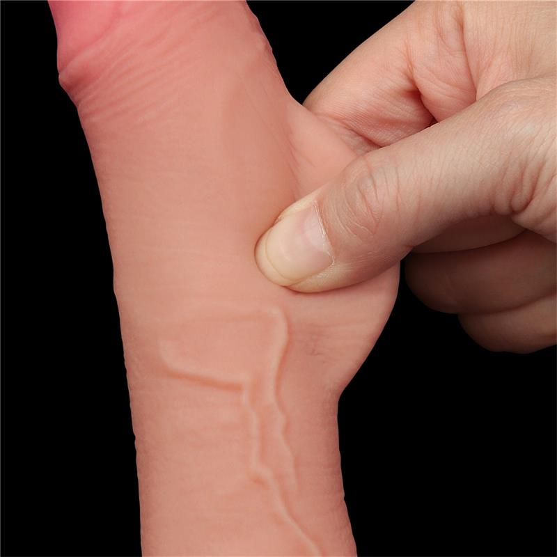 Dildo Dual Layer Piel Deslizante Retractil 7.5 - Imagen 8