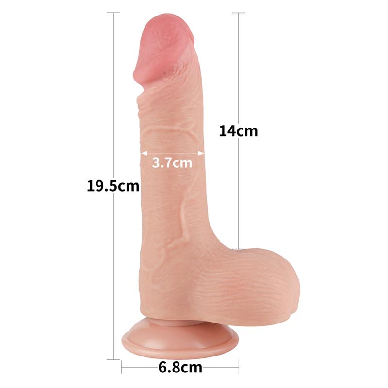 Dildo Dual Layer Piel Deslizante Retractil 7.5 - Imagen 12