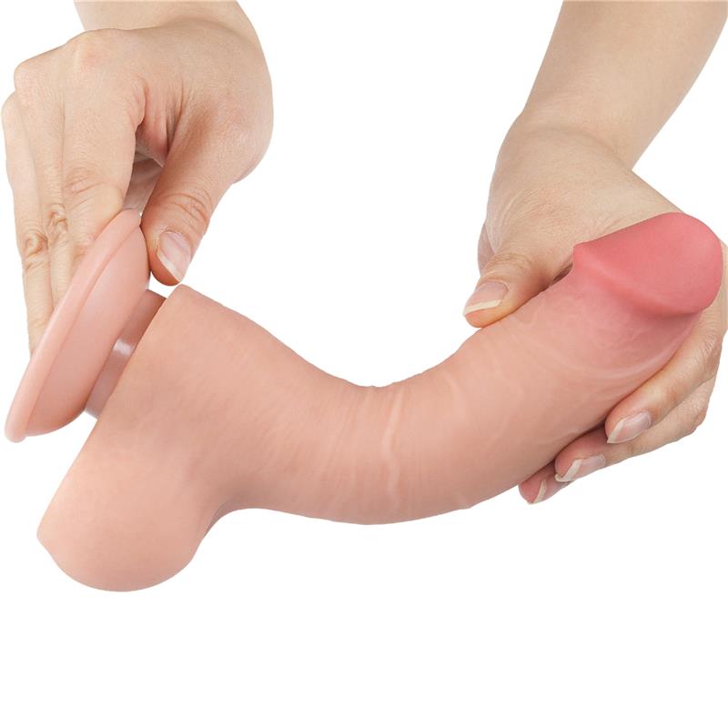 Dildo Dual Layer Piel Deslizante Retractil 8 - Imagen 2