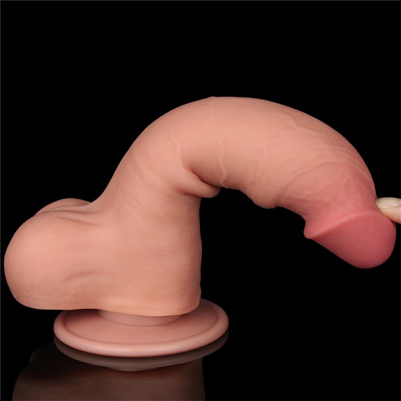 Dildo Dual Layer Piel Deslizante Retractil 8 - Imagen 5