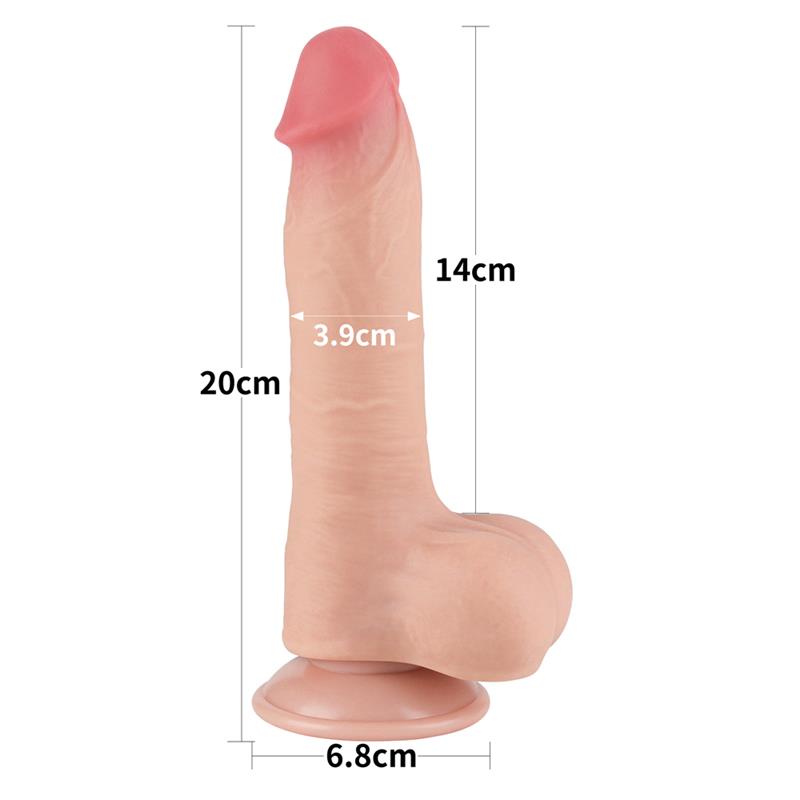 Dildo Dual Layer Piel Deslizante Retractil 8 - Imagen 12