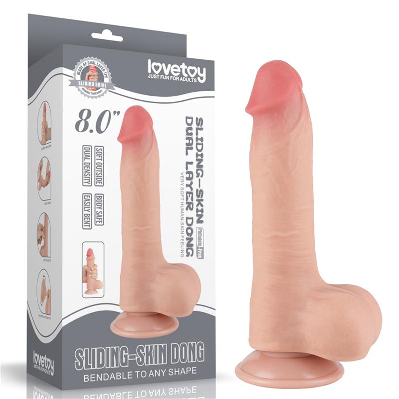 Dildo Dual Layer Piel Deslizante Retractil 8 - Imagen 13