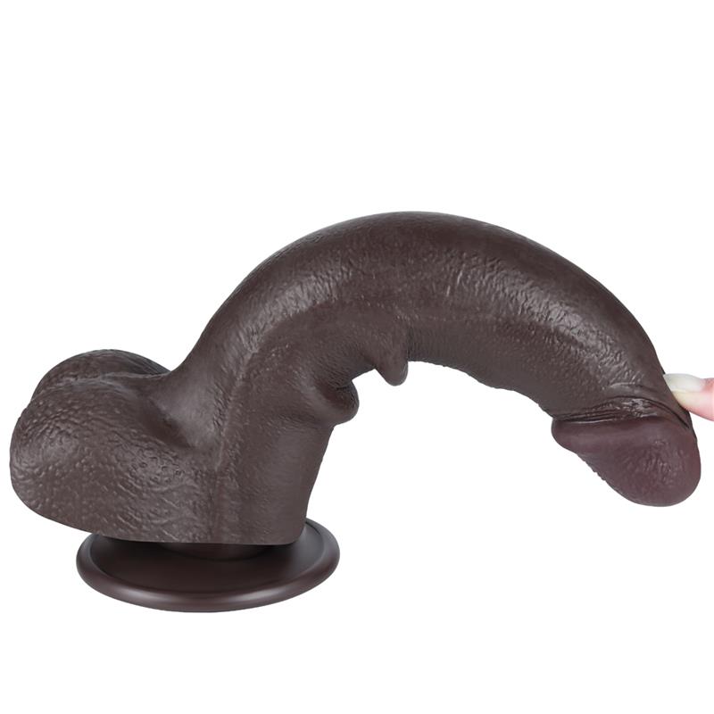 Dildo Dual Layer Piel Deslizante Retractil 8.5 - Imagen 4