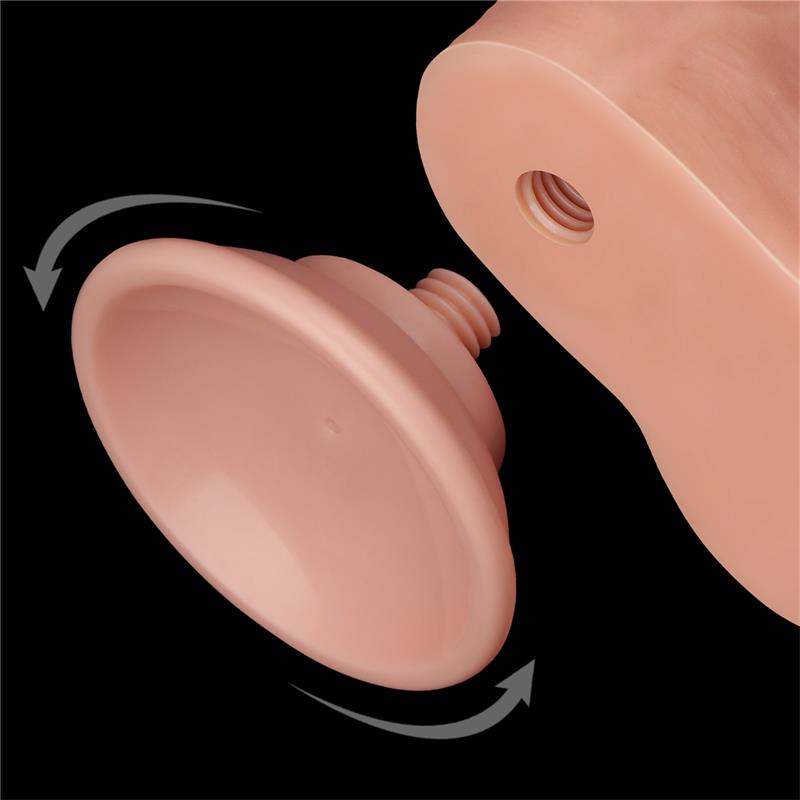 Dildo Dual Layer Piel Deslizante Retractil 8.5 - Imagen 9