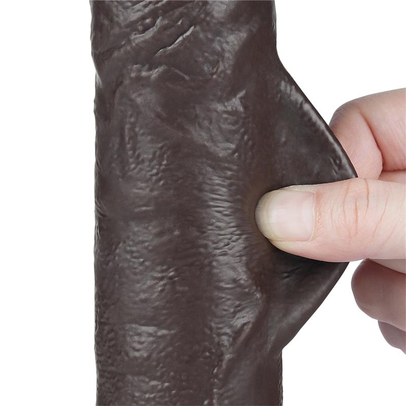 Dildo Dual Layer Piel Deslizante Retractil 9.5 - Imagen 8