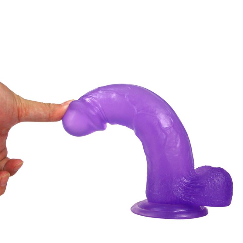 Dildo Jelly Studs 8 Púrpura - Imagen 3