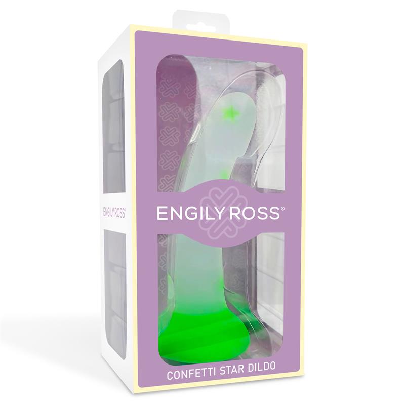 Dildo que Brilla en la Oscuridad Confetti Star 17 cm - Imagen 7