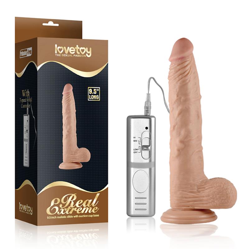 Dildo Real Extreme con Vibración 9.5 Natural - Imagen 5