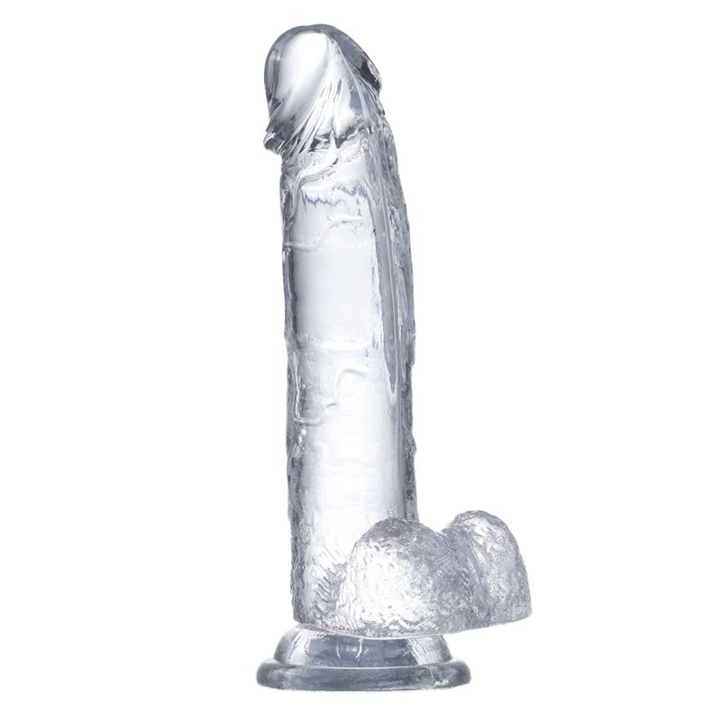 Dildo Realista con Testículos Material Cristalino 15,5 cm - Imagen 4
