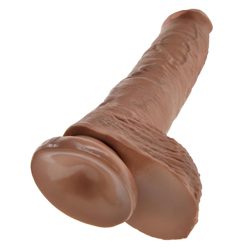 Dildo Reaslista con Testículos 10 Bronceado - Imagen 5