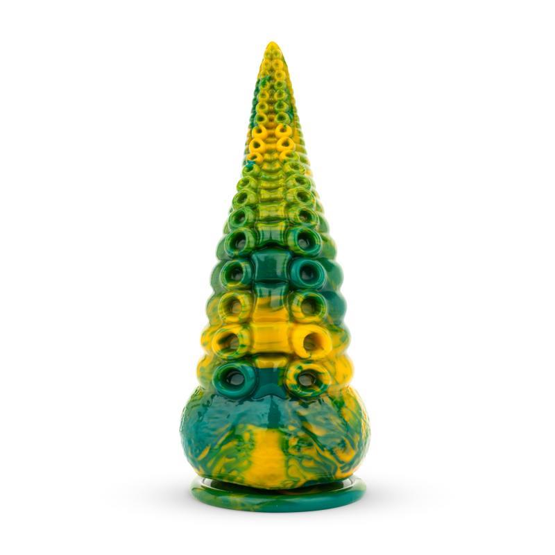 Dildo Tentacle Delight Verde y Amarillo 22.4 cm - 8.8 - Imagen 3