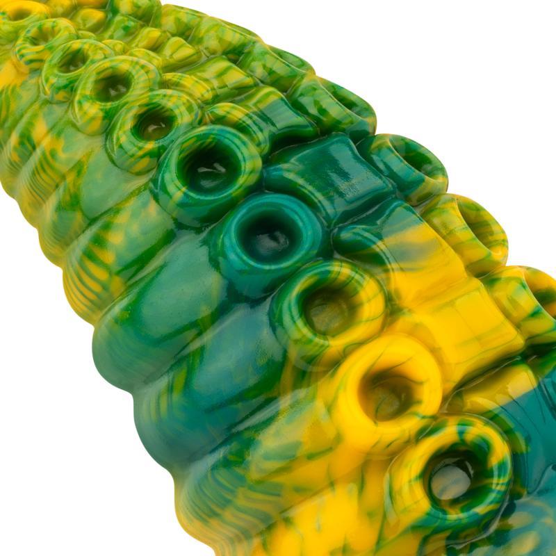 Dildo Tentacle Delight Verde y Amarillo 22.4 cm - 8.8 - Imagen 8