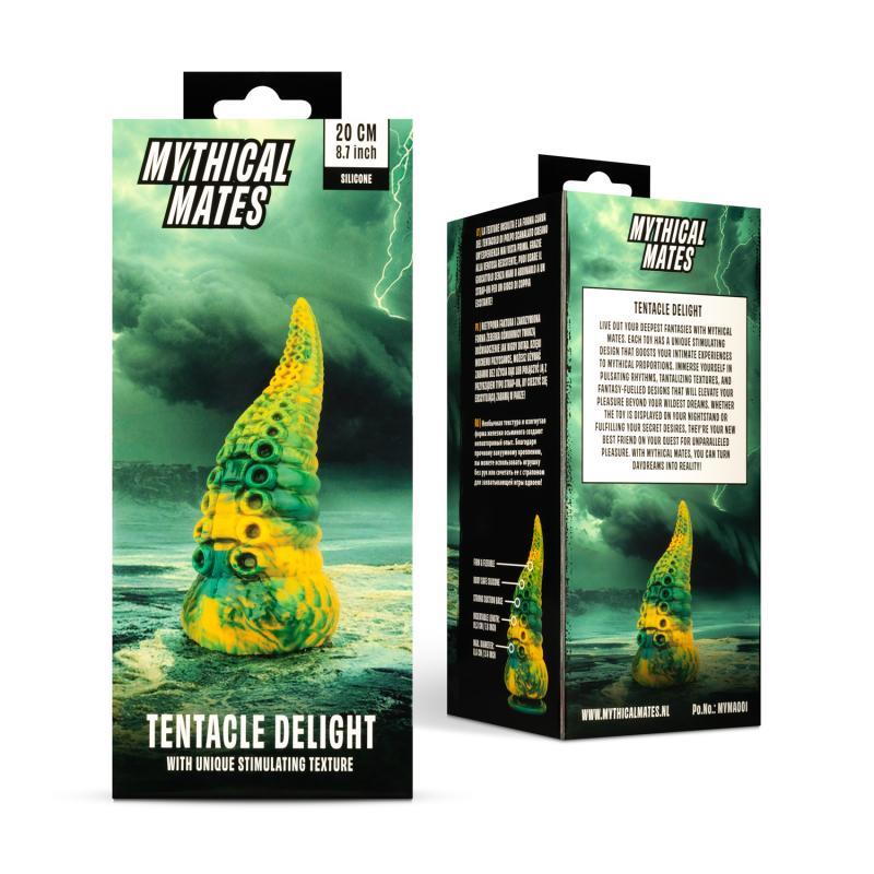 Dildo Tentacle Delight Verde y Amarillo 22.4 cm - 8.8 - Imagen 9