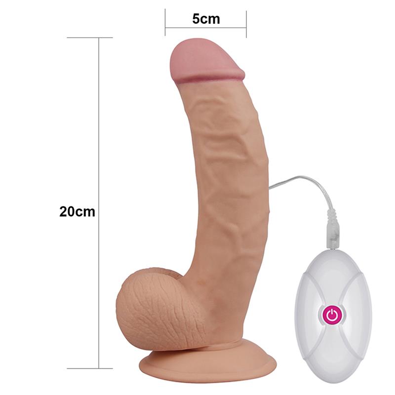 Dildo The Ultra Soft Dude con Vibración 7.5 Natural - Imagen 7