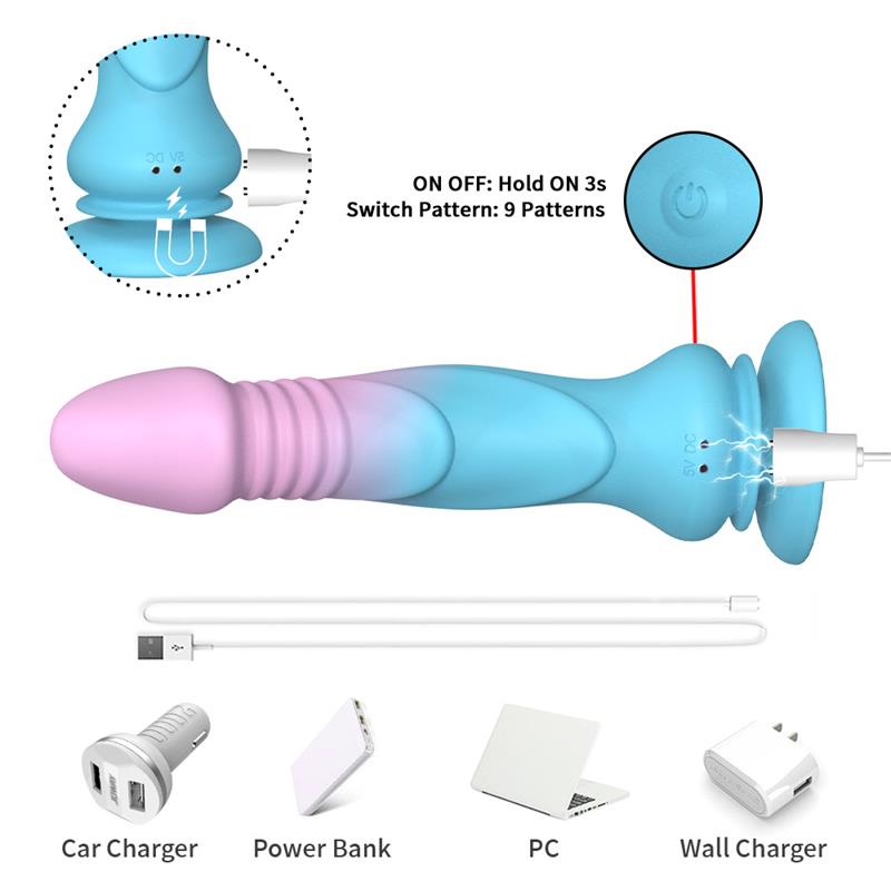 Dildo Vibrador con Thrusting y Ventosa - Imagen 8