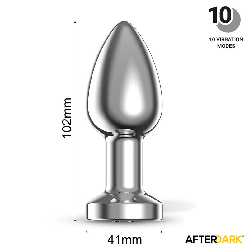 Dimpor Plug Anal Cromado con Vibración USB Magnético Talla L - Imagen 11