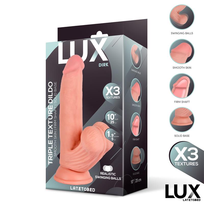 Dirk Dildo Triple Densidad con Testículos Oscilantes 10 - Imagen 7