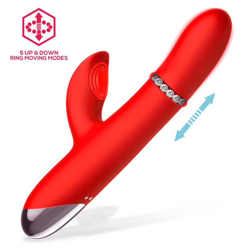 Divya Vibrador con Aro de Bolas Internas Up and Down y Pulsación 3 Motores Independientes USB - Imagen 2