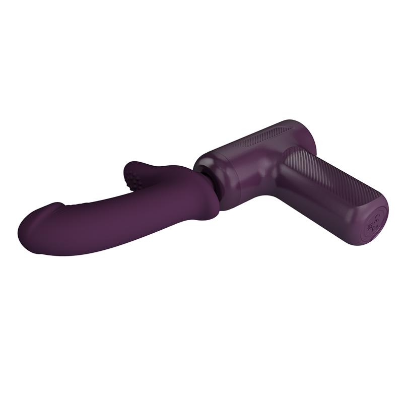 Dj Scholar Pistola de Masaje con Dildo Funcion Empuje Púrpura - Imagen 5