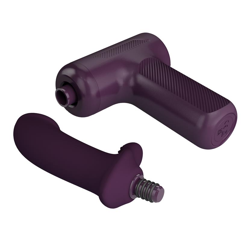 Dj Scholar Pistola de Masaje con Dildo Funcion Empuje Púrpura - Imagen 7