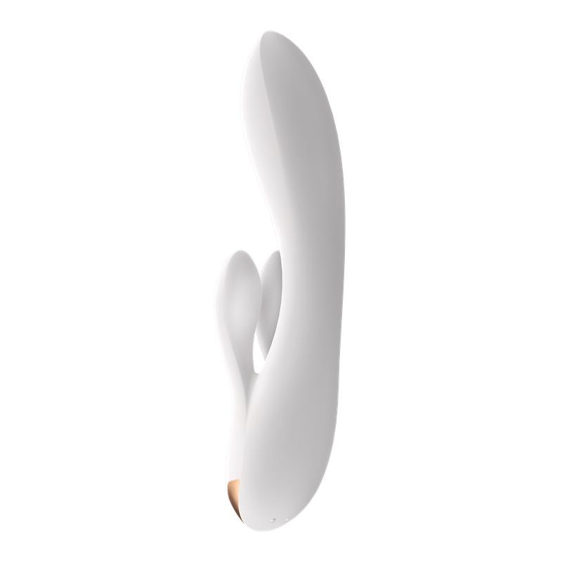 Double Flex Vibrador Punto G 3 Motores Satisfyer APP Connect Blanco - Imagen 4