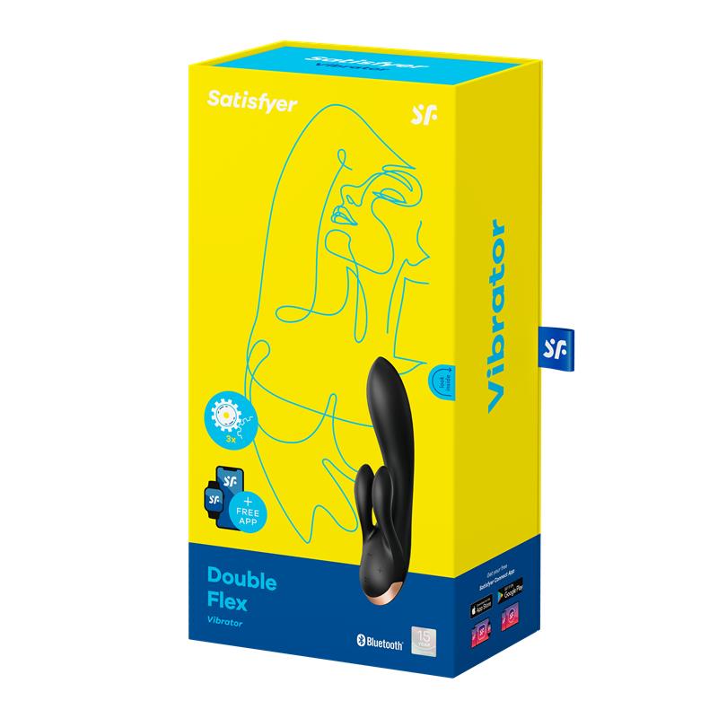 Double Flex Vibrador Punto G 3 Motores Satisfyer APP Connect Negro - Imagen 7