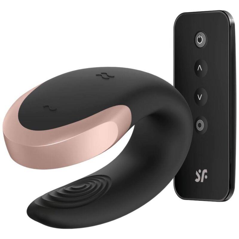 Double Love Luxury Vibrador Para Parejas con App Negro - Imagen 2