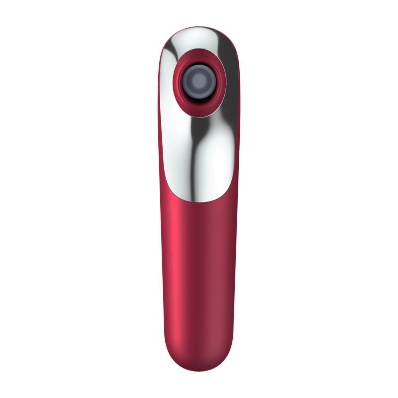 Dual Love Vibrador y Succionador de Aire Pulsado Rojo - Imagen 3