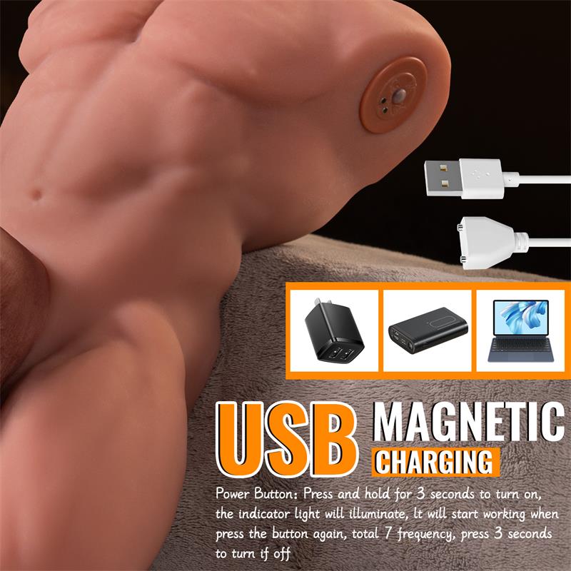 Ely Torso con Dildo Desmontable, Thrusting y APP 4.1 kg - Imagen 8