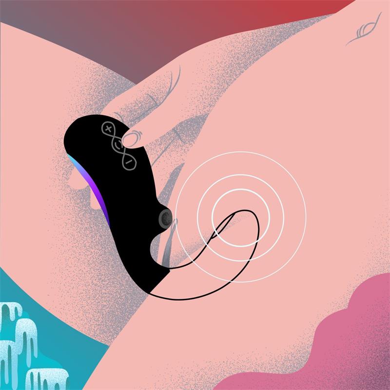 Enigma Doble Sonic Succionador de Clítoris con APP Negro - Imagen 4