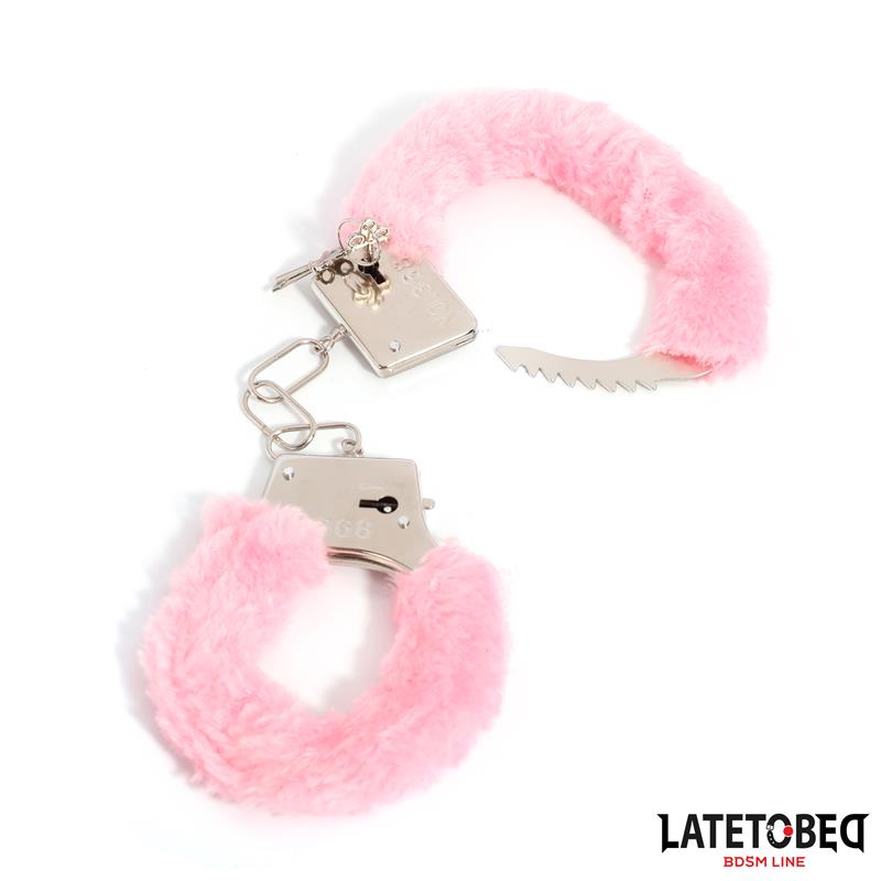 Esposas de Metal Furry con Pelo Rosa - Imagen 7