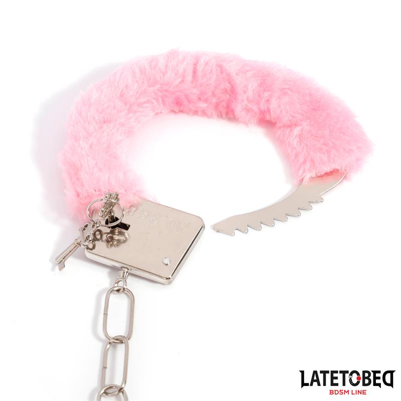Esposas de Metal Furry con Pelo Rosa - Imagen 8