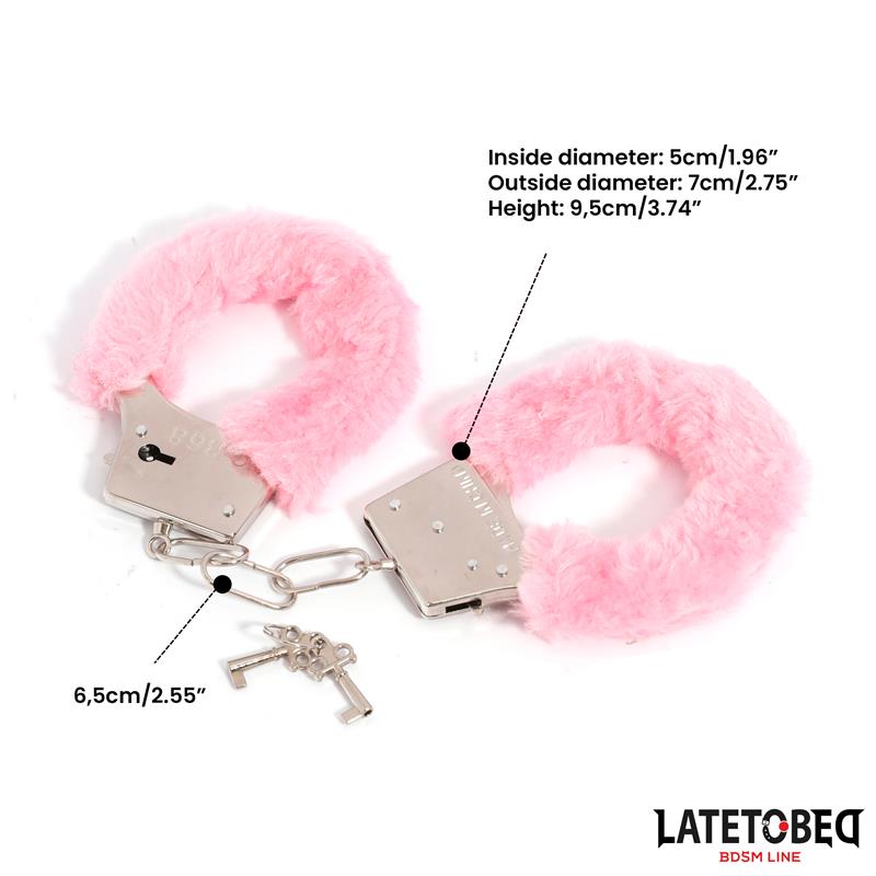 Esposas de Metal Furry con Pelo Rosa - Imagen 10