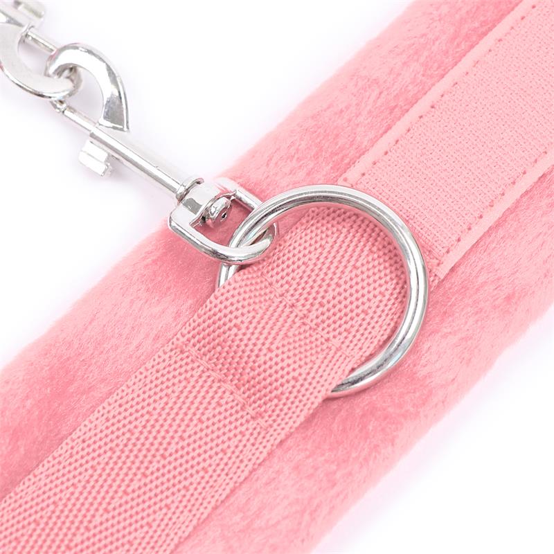 Esposas de Tela con Velcro para Muñecas con Pelo Largo Rosa - Imagen 5