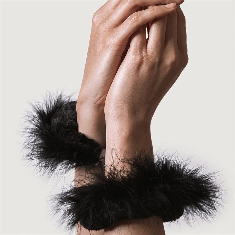 Esposas Metal y Plumas Negro - Imagen 2