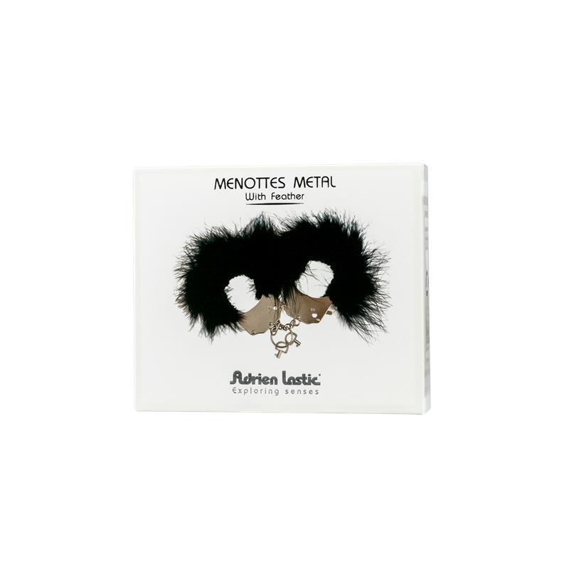 Esposas Metal y Plumas Negro - Imagen 3