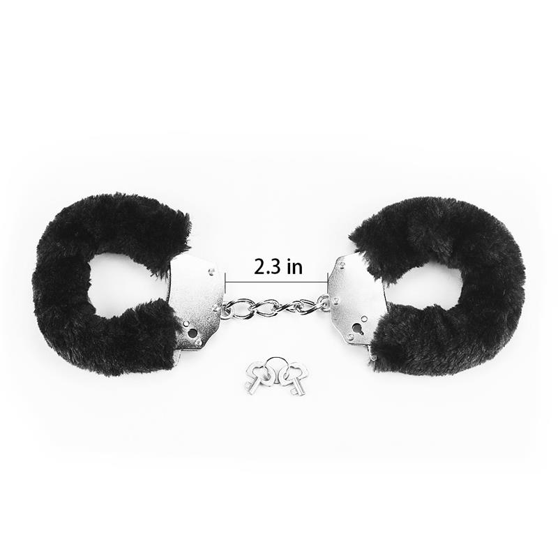 Esposas Metálicas con Pelo Negro - Imagen 2