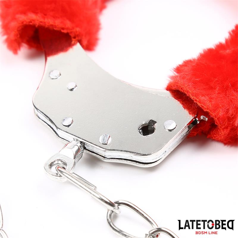 Esposas Pies Peluche Terciopelo Rojo - Imagen 5