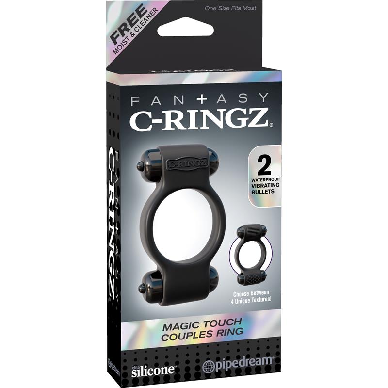 Fantasy C-Ringz Anillo para PArejas Magic Touch Negro - Imagen 3